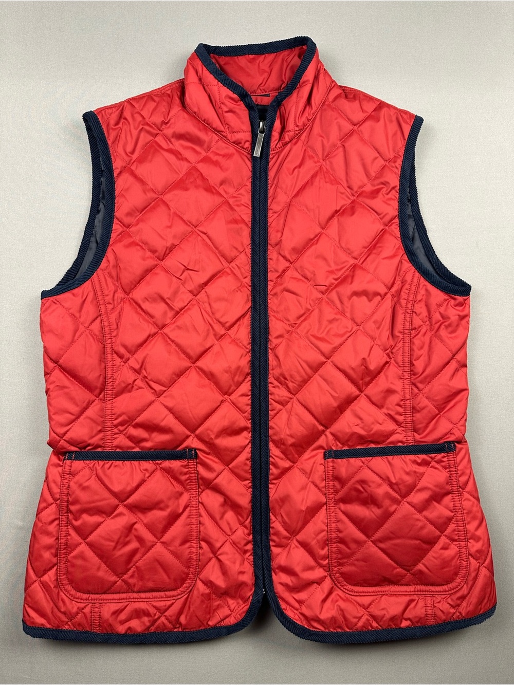 Brooks Brothers Lightweight Quilted Puffer Vest, Full-Zip - Womens Medium